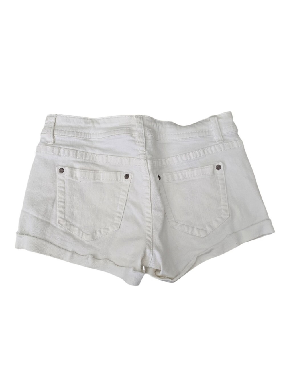 Shyanne White Denim Shorts Women's 28 Stretch Mid Rise Western Cowgirl Festival - Picture 3 of 9